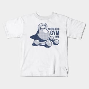 Vintage weight and dumbbells with the inscription Kids T-Shirt